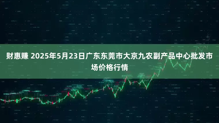 财惠赚 2025年5月23日广东东莞市大京九农副产品中心批发市场价格行情