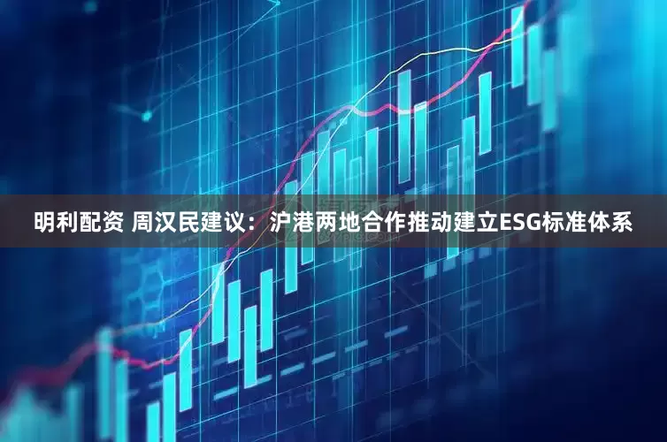 明利配资 周汉民建议：沪港两地合作推动建立ESG标准体系