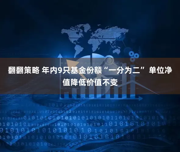 翻翻策略 年内9只基金份额“一分为二” 单位净值降低价值不变